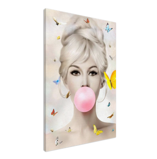 Butterfly Pop Art Canvas Print - Audrey Hepburn, Marilyn Monroe – Large – Oil on Canvas – {{ product.title }} canvas artwork by Tanya Mirelle – modern wall decor – original artwork for home, living room, office, or gallery – original artwork by BETSY-ART GALLERY