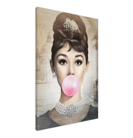 Audrey Hepburn, Marilyn Monroe, Brigitte Bardot - Modern Canvas Print – Large – Oil on Canvas – {{ product.title }} canvas artwork by Tanya Mirelle – modern wall decor – original artwork for home, living room, office, or gallery – original artwork by BETSY-ART GALLERY