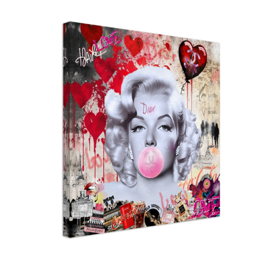 Marilyn Monroe blowing Bubble Gum, Celebreti Portrait, Modern Pop Art Print on Canvas {{ shop_name }}Prints canvas print canvas wall art giclée prints graffiti art print graffiti canvas graffiti canvas art large canvas print large wall art Large Wall Art Decor Living Room Art merilyn monroe art print Merilyn Monroe painting modern abstract art modern art print pop art print print on canvas ready to hang canvas street art on canvas stretched canvas art wall art prints