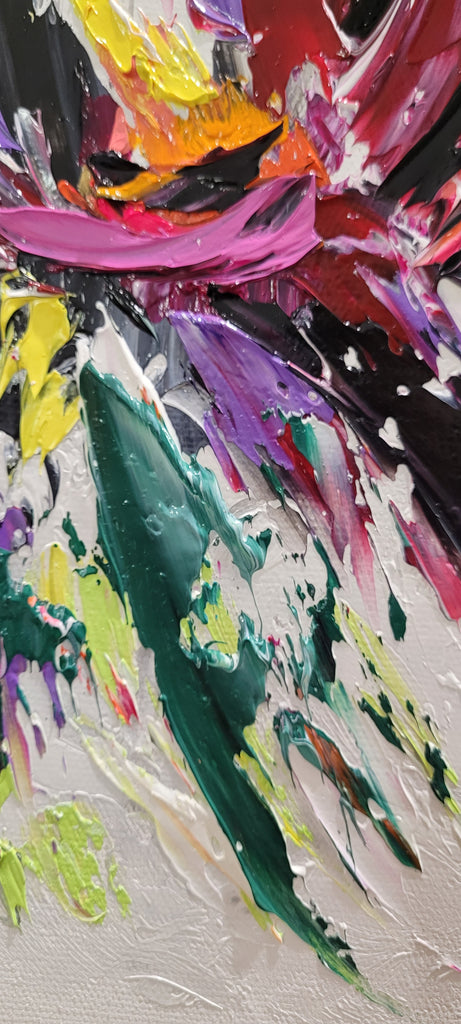 EXTRA LARGE Peinture à l’huile d’empâtement floral sur toile / Pas de cadre – Large – Oil on Canvas – {{ product.title }} canvas artwork by Tanya Mirelle – modern wall decor – original artwork for home, living room, office, or gallery – original artwork by BETSY-ART GALLERY