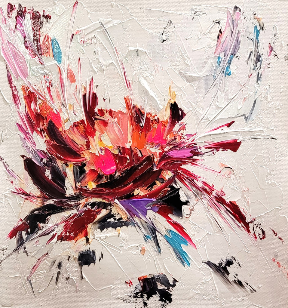 EXTRA LARGE Peinture à l’huile d’empâtement floral sur toile / Pas de cadre – Large – Oil on Canvas – {{ product.title }} canvas artwork by Tanya Mirelle – modern wall decor – original artwork for home, living room, office, or gallery – original artwork by BETSY-ART GALLERY