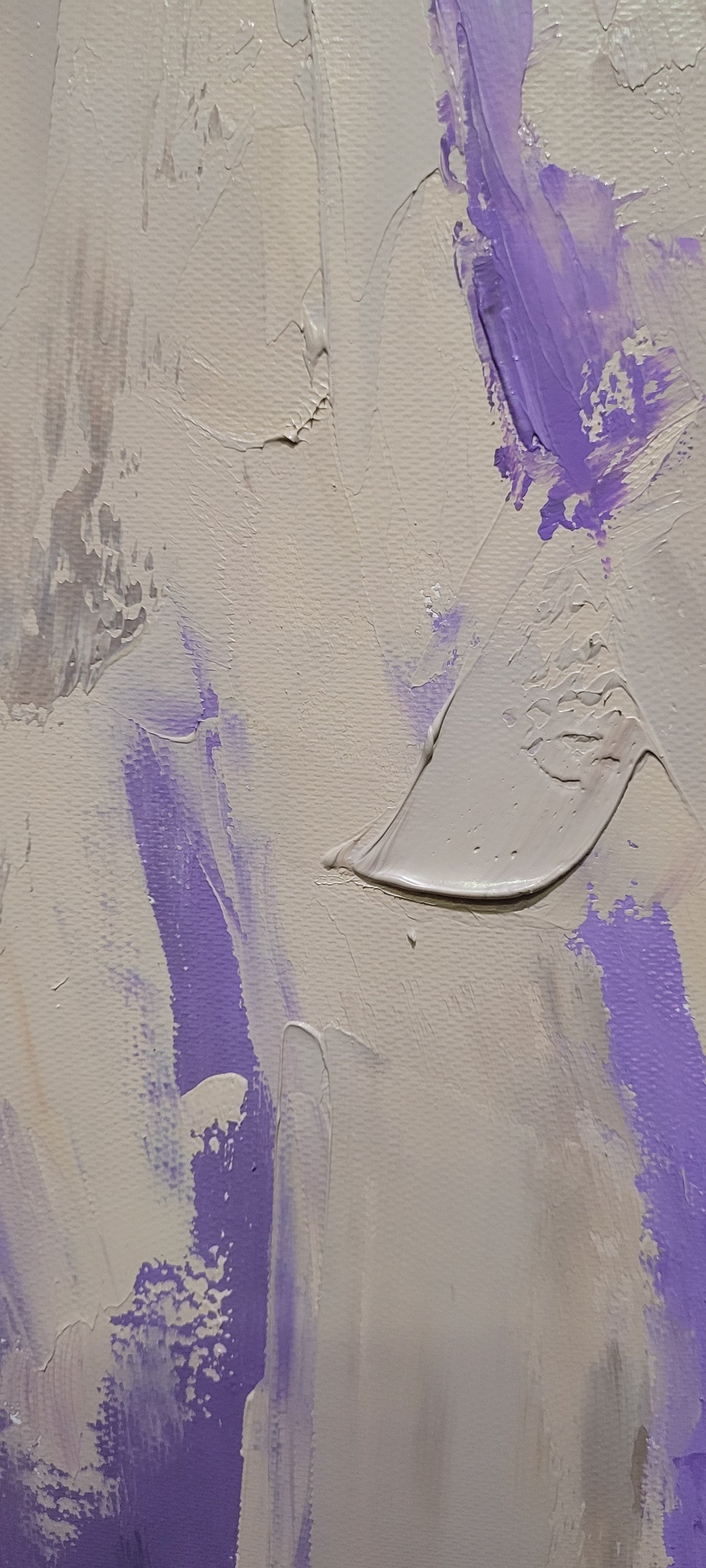 Textured Wisteria Flowers Oil Painting Large Wall Art