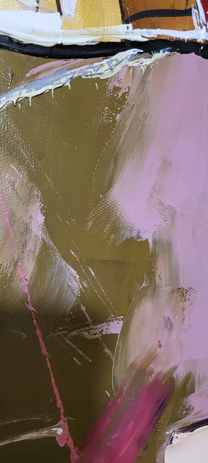 EXTRA LARGE Peinture à l’huile d’empâtement sur toile / Pas de cadre