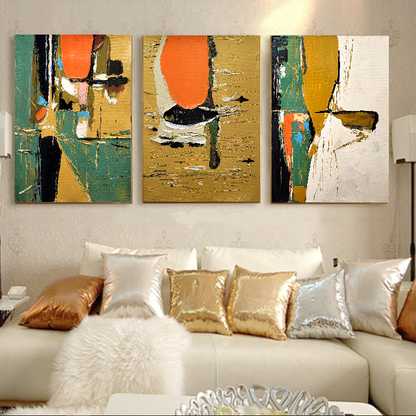 Modern Abstract Wall Art for Living room, Earthy color Art, Impasto Oil Painting on Canvas