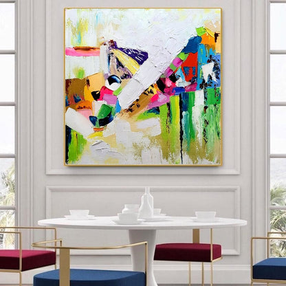 Large Modern Abstract Art for Living room, Impasto Oil Painting on Canvas