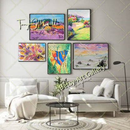 EXTRA LARGE Peinture à l’huile d’empâtement sur toile / Pas de cadre