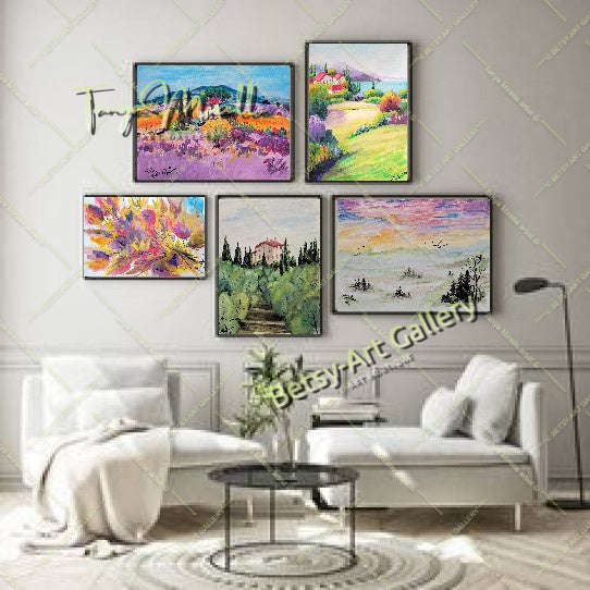 Olive Garden Watercolor Painting, Original Wall Art, No Frame {{ shop_name }}watercolor art print birthday gift blooming garden art botanical print colorful painting floral art floral painting garden painting gift for mom mediterranean art nature painting olive garden painting paper painting small painting wall art home decor watercolor floral watercolor flowers watercolor landscape watercolor painting wildflowers painting