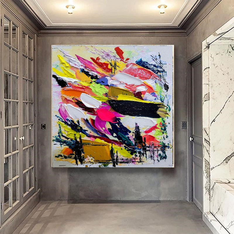 Vibrant Abstract Painting, Impasto Oil Painting on Canvas, Large Modern Wall Art for Living Room – Large – Oil on Canvas – {{ product.title }} canvas artwork by Tanya Mirelle – modern wall decor – original artwork for home, living room, office, or gallery – original artwork by BETSY-ART GALLERY