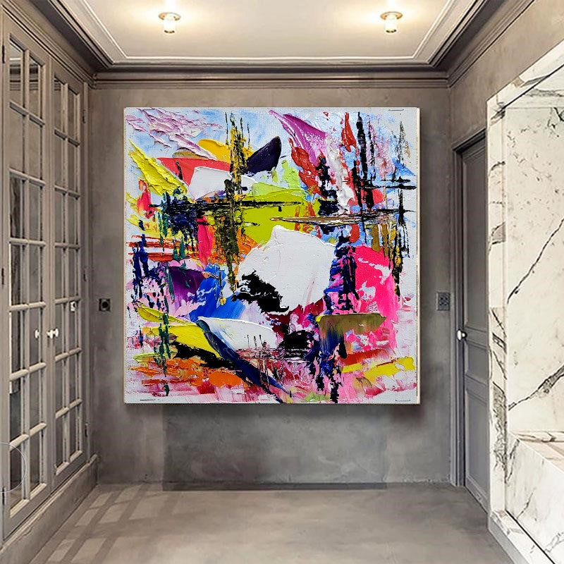 Vivid Abstract Painting, Impasto Oil Painting on Canvas, Large Modern Wall Art for Living Room – Large – Oil on Canvas – {{ product.title }} canvas artwork by Tanya Mirelle – modern wall decor – original artwork for home, living room, office, or gallery – original artwork by BETSY-ART GALLERY