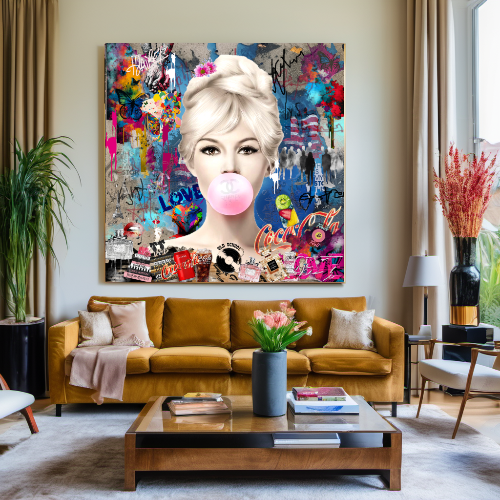 Brigitte Bardot, Marilyn Monroe, Audrey Hpburn, Bubble Gum Art, Modern Pop Art Print on Canvas {{ shop_name }}Prints canvas print canvas wall art giclée prints graffiti art print graffiti canvas graffiti canvas art large canvas print large wall art Large Wall Art Decor Living Room Art merilyn monroe art print Merilyn Monroe painting modern abstract art modern art print pop art print print on canvas ready to hang canvas street art on canvas stretched canvas art wall art prints