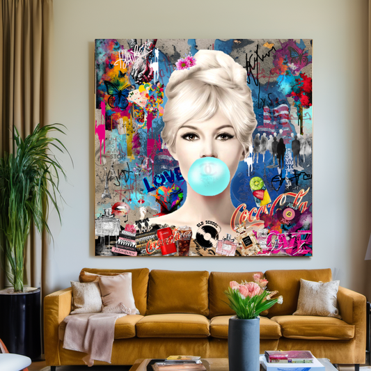 Brigitte Bardot, Marilyn Monroe, Audrey Hpburn, Bubble Gum Art, Modern Pop Art Print on Canvas {{ shop_name }}Prints canvas print canvas wall art giclée prints graffiti art print graffiti canvas graffiti canvas art large canvas print large wall art Large Wall Art Decor Living Room Art merilyn monroe art print Merilyn Monroe painting modern abstract art modern art print pop art print print on canvas ready to hang canvas street art on canvas stretched canvas art wall art prints