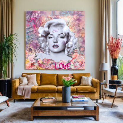 Pink Colors Marilyn Monroe, Bubble Gum Art, Modern Pop Art Print on Canvas {{ shop_name }}Prints canvas print canvas wall art giclée prints graffiti art print graffiti canvas graffiti canvas art large canvas print large wall art Large Wall Art Decor Living Room Art merilyn monroe art print Merilyn Monroe painting modern abstract art modern art print pop art print print on canvas ready to hang canvas street art on canvas stretched canvas art wall art prints