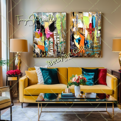 {{ product.title }} canvas artwork by Tanya Mirelle – modern wall decor – original artwork for home, living room, office, or gallery