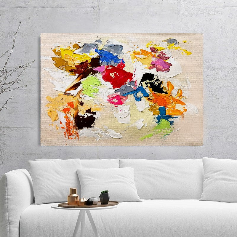 Modern Abstract Painting for Living room, Colorful Wall Art, Oil Impasto Painting on Canvas