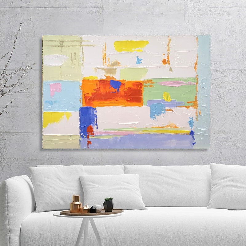 Large Modern Abstract Wall Art for Living room, Impasto Oil Painting on Canvas