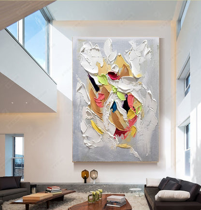 Modern Abstract Art for Living room, Impasto Oil Painting on Canvas