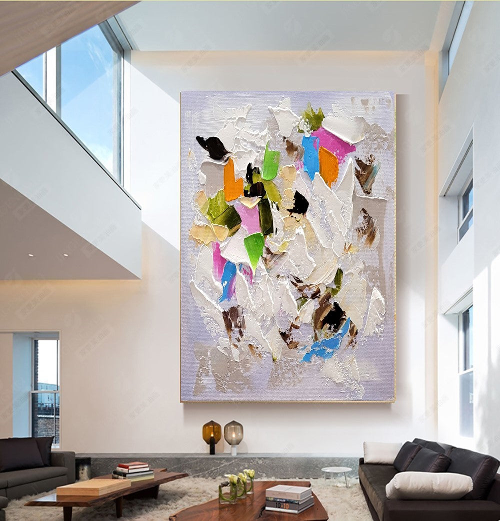 Modern Abstract Art for Living room, Impasto Oil Painting on Canvas