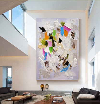 Modern Abstract Art for Living room, Impasto Oil Painting on Canvas