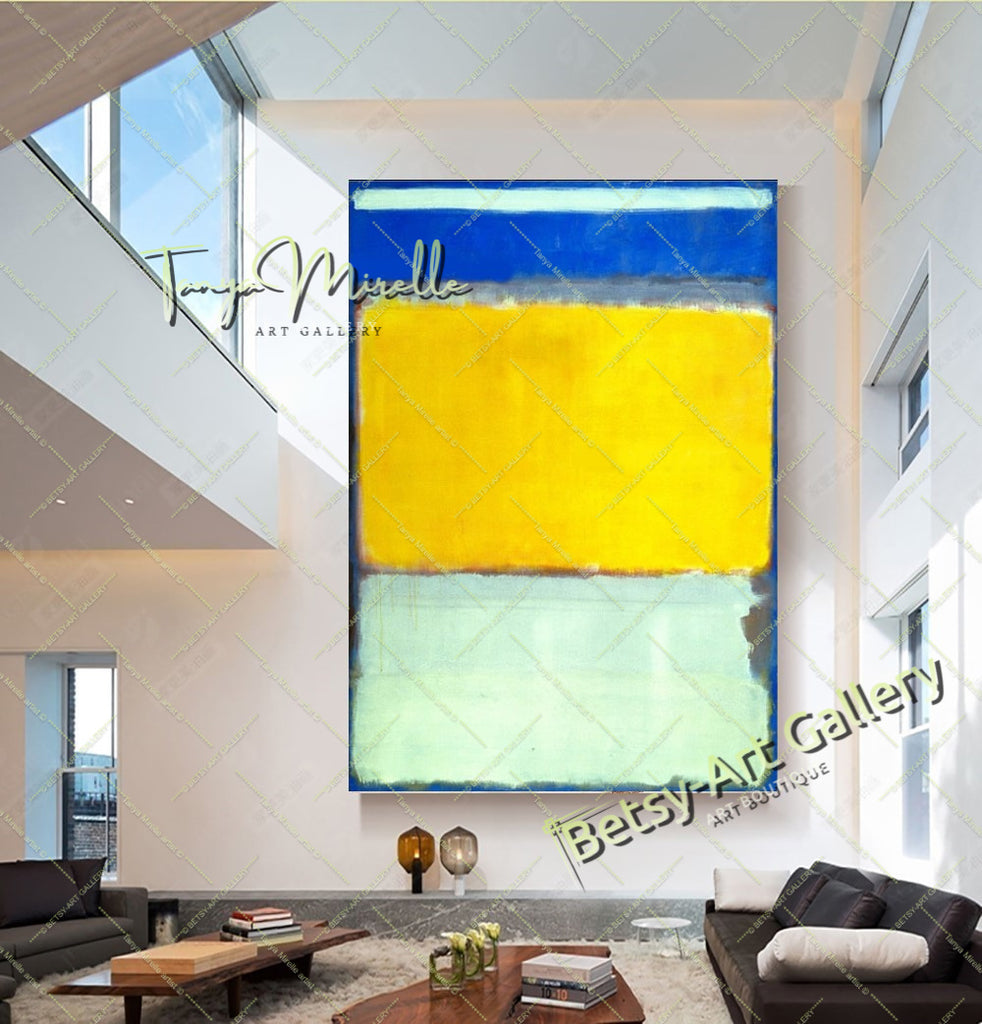 Red Orange Black by Mark Rothko Abstract Artwork, Oil Painting – Large – Oil on Canvas – {{ product.title }} canvas artwork by Tanya Mirelle – modern wall decor – original artwork for home, living room, office, or gallery – original artwork by BETSY-ART GALLERY