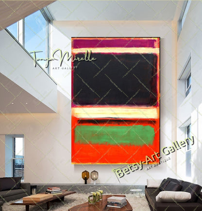 EXTRA LARGE Peinture à l’huile d’empâtement floral sur toile / Pas de cadre