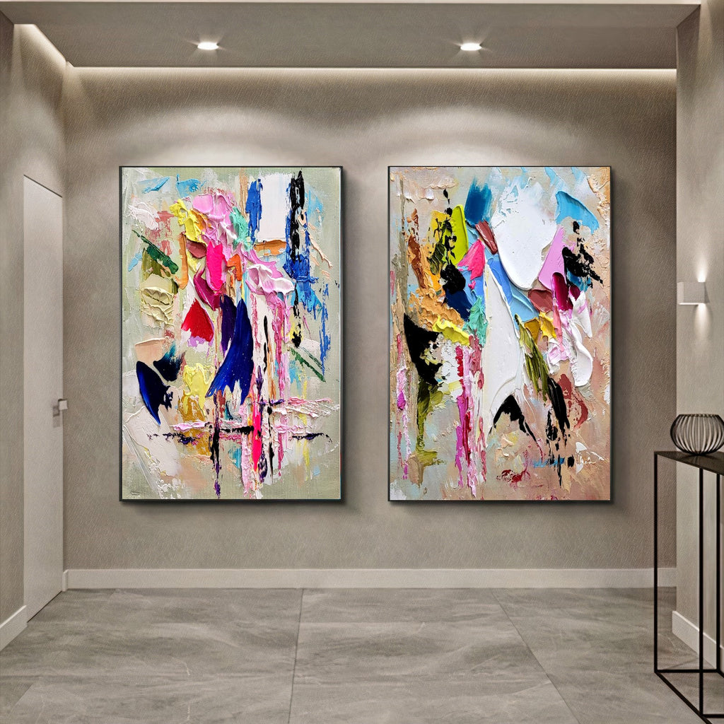 Modern Abstract Wall Art, Large Colorful Impasto Oil Painting on Canvas for Living Room – Large – Oil on Canvas – {{ product.title }} canvas artwork by Tanya Mirelle – modern wall decor – original artwork for home, living room, office, or gallery – original artwork by BETSY-ART GALLERY