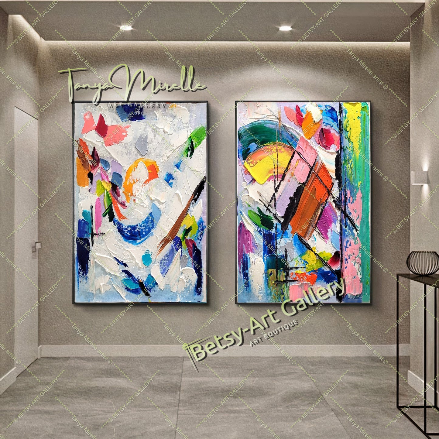 {{ product.title }} canvas artwork by Tanya Mirelle – modern wall decor – original artwork for home, living room, office, or gallery