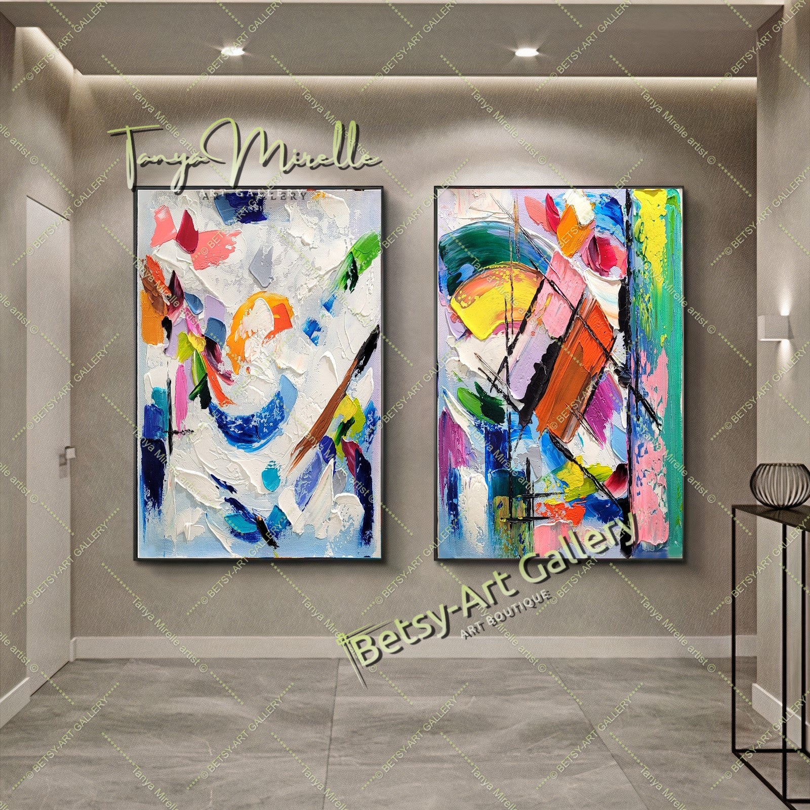 {{ product.title }} canvas artwork by Tanya Mirelle – modern wall decor – original artwork for home, living room, office, or gallery