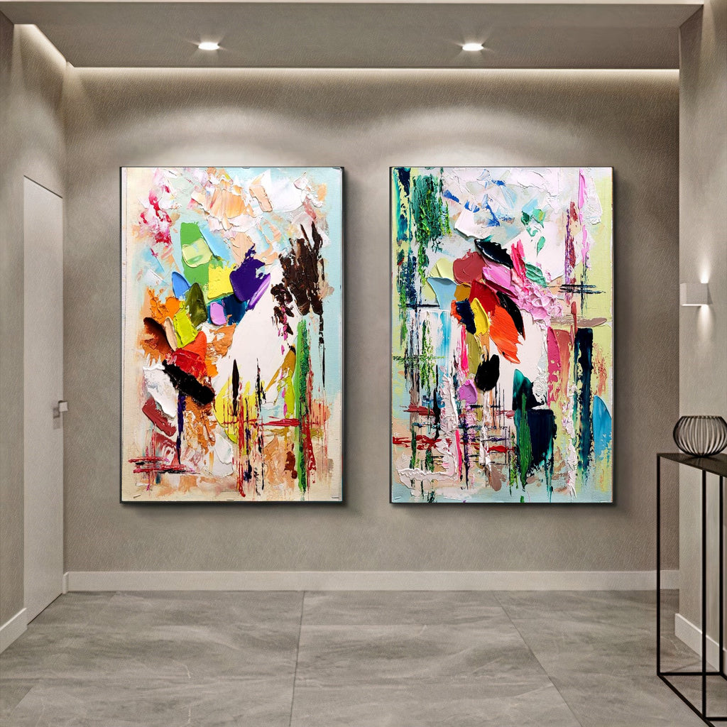 Modern Abstract Wall Art, Large Colorful Impasto Oil Painting on Canvas for Living Room – Large – Oil on Canvas – {{ product.title }} canvas artwork by Tanya Mirelle – modern wall decor – original artwork for home, living room, office, or gallery – original artwork by BETSY-ART GALLERY