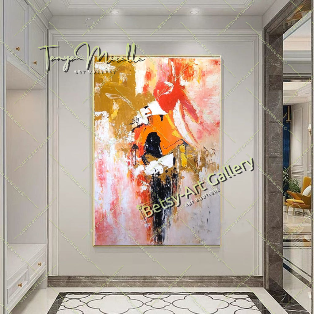 Large Creative Abstract Painting on Canvas for living room – Large – Oil on Canvas – {{ product.title }} canvas artwork by Tanya Mirelle – modern wall decor – original artwork for home, living room, office, or gallery – original artwork by BETSY-ART GALLERY