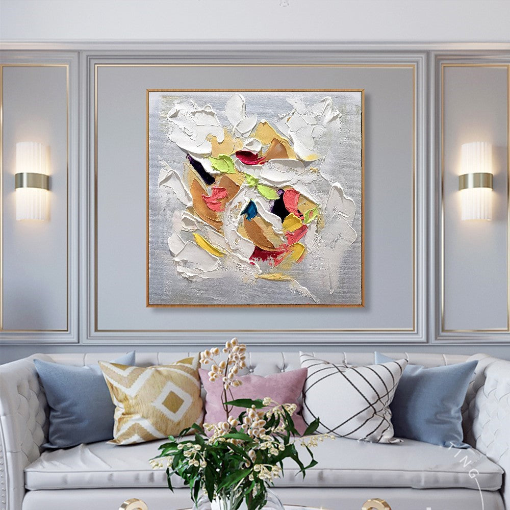 Modern Abstract Art for Living room, Impasto Oil Painting on Canvas