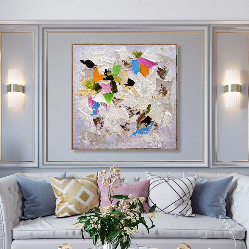 Modern Abstract Art for Living room, Impasto Oil Painting on Canvas