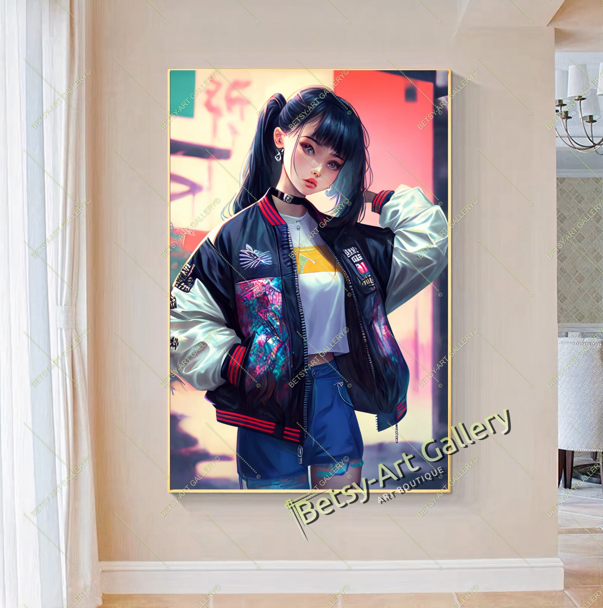 {{ product.title }} canvas artwork by Tanya Mirelle – modern wall decor – original artwork for home, living room, office, or gallery