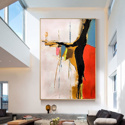 Modern Abstract Painting for Living room, Colorful Wall Art, Oil Impasto Painting on Canvas