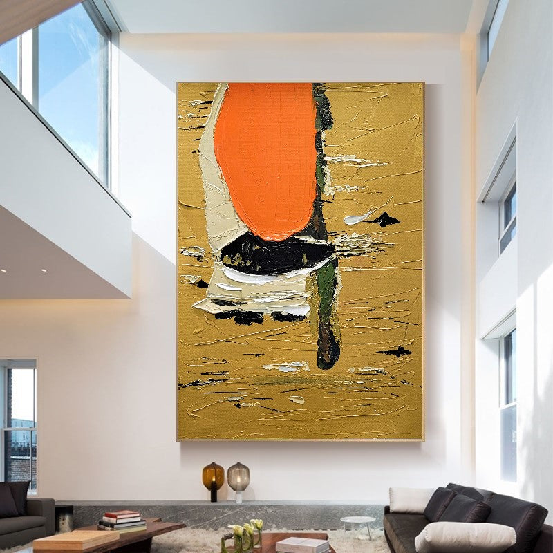 Modern Abstract Wall Art for Living room, Earthy color Art, Impasto Oil Painting on Canvas