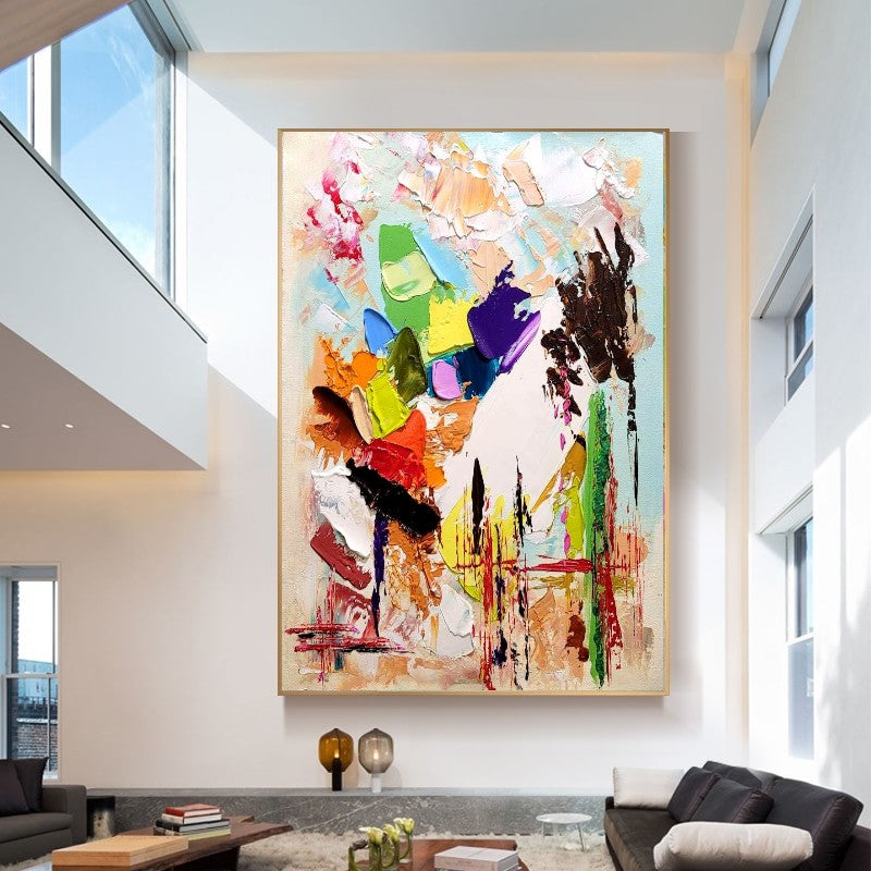 Modern Abstract Wall Art, Large Colorful Impasto Oil Painting on Canvas for Living Room – Large – Oil on Canvas – {{ product.title }} canvas artwork by Tanya Mirelle – modern wall decor – original artwork for home, living room, office, or gallery – original artwork by BETSY-ART GALLERY