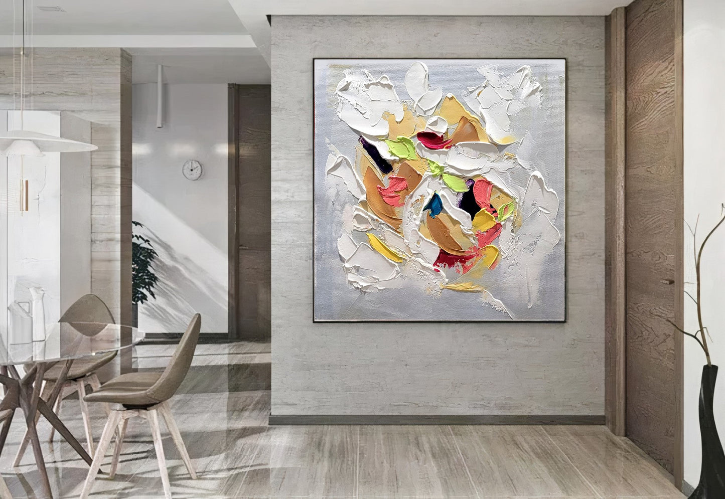 Modern Abstract Art for Living room, Impasto Oil Painting on Canvas