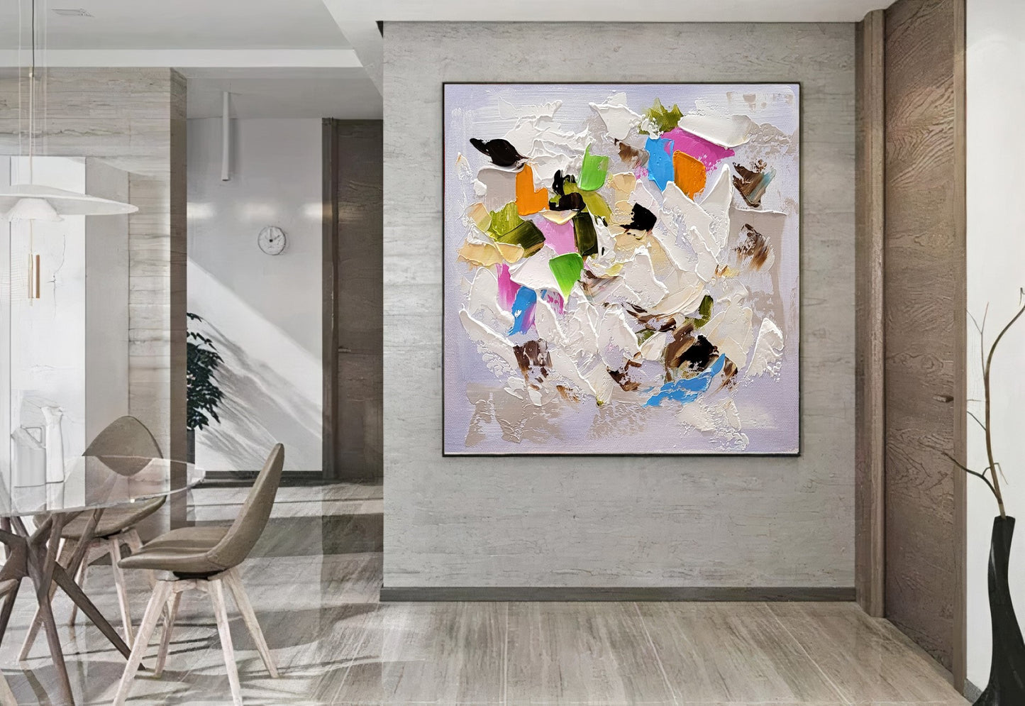 Modern Abstract Art for Living room, Impasto Oil Painting on Canvas