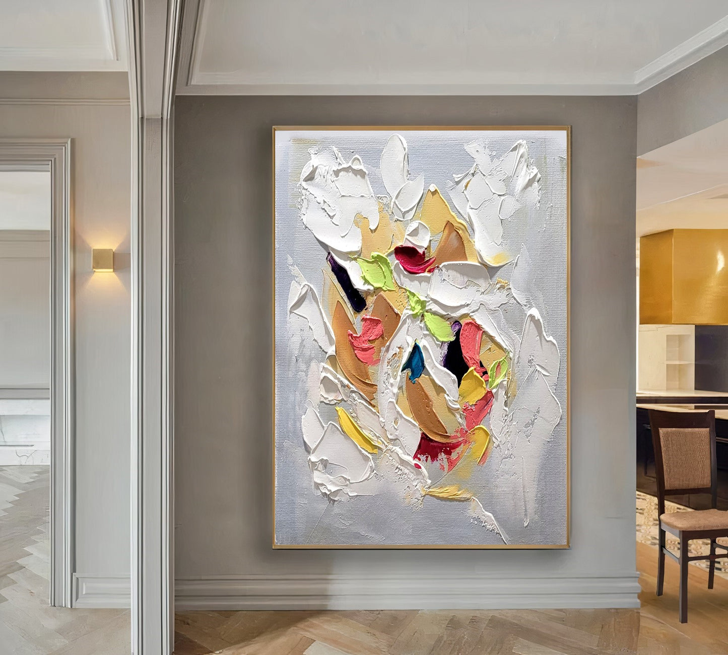 Modern Abstract Art for Living room, Impasto Oil Painting on Canvas