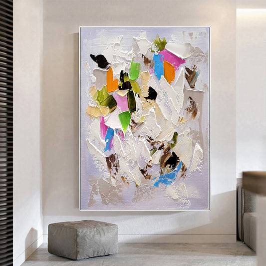 Modern Abstract Art for Living room, Impasto Oil Painting on Canvas