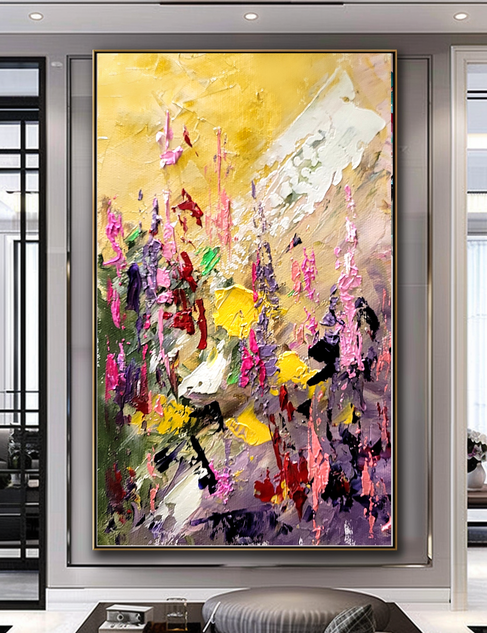 EXTRA LARGE Peinture à l’huile d’empâtement sur toile / Pas de cadre