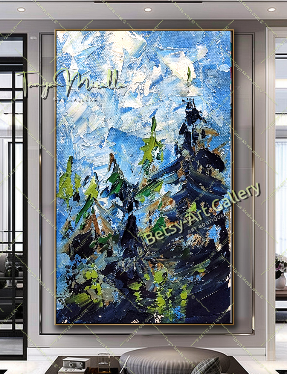{{ product.title }} canvas artwork by Tanya Mirelle – modern wall decor – original artwork for home, living room, office, or gallery