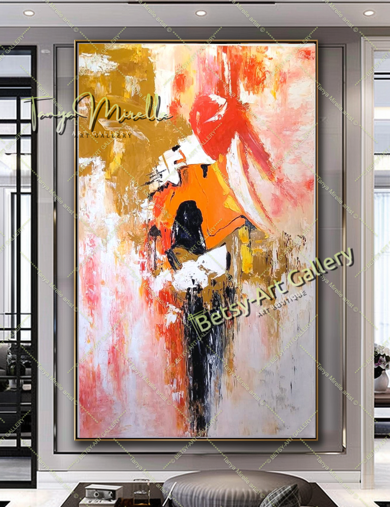 Large Creative Abstract Painting on Canvas for living room – Large – Oil on Canvas – {{ product.title }} canvas artwork by Tanya Mirelle – modern wall decor – original artwork for home, living room, office, or gallery – original artwork by BETSY-ART GALLERY