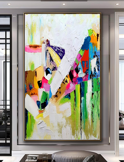 Large Modern Abstract Art for Living room, Impasto Oil Painting on Canvas