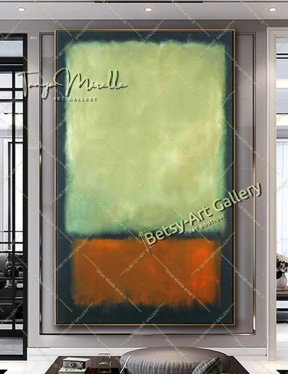 {{ product.title }} canvas artwork by Tanya Mirelle – modern wall decor – original artwork for home, living room, office, or gallery