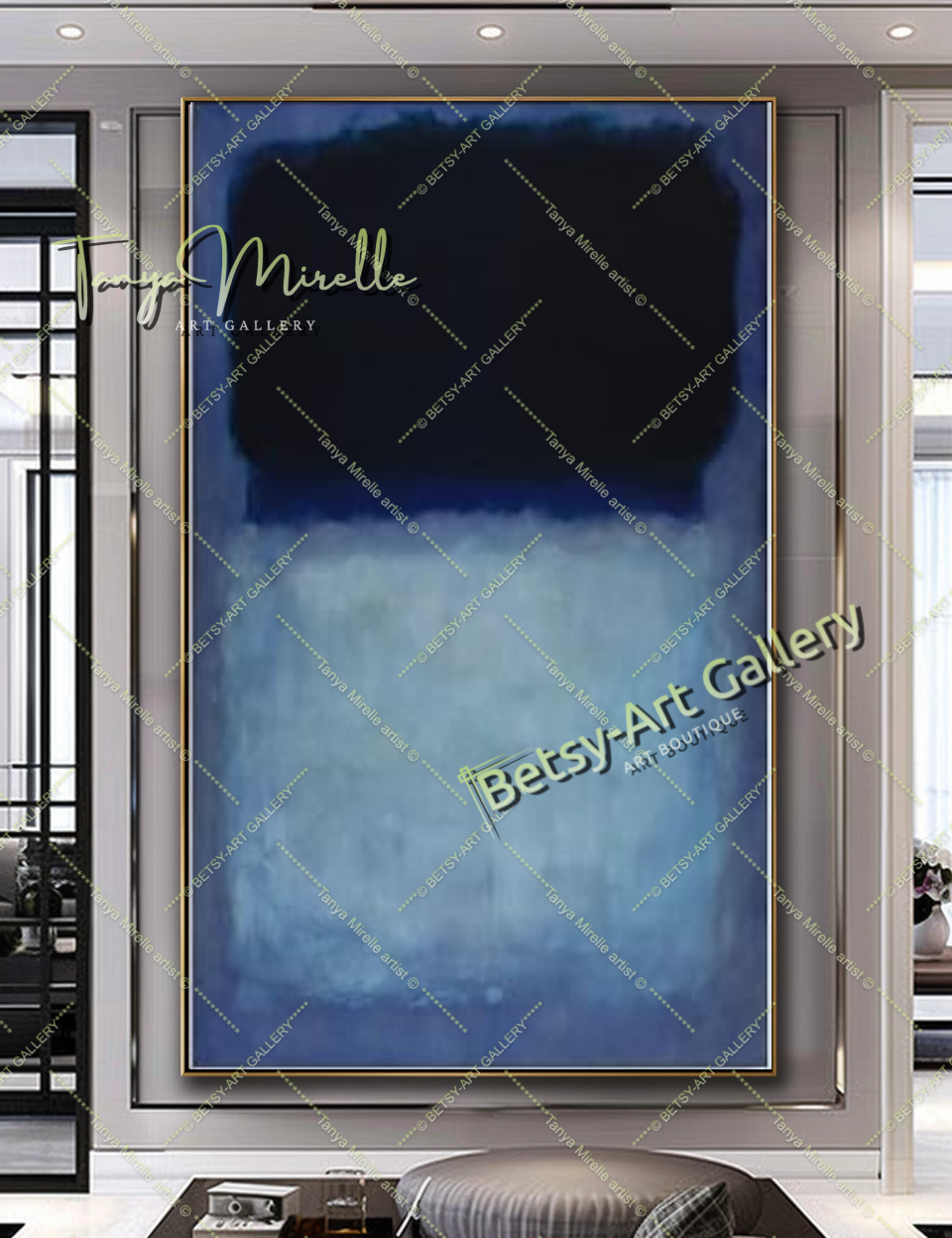 {{ product.title }} canvas artwork by Tanya Mirelle – modern wall decor – original artwork for home, living room, office, or gallery