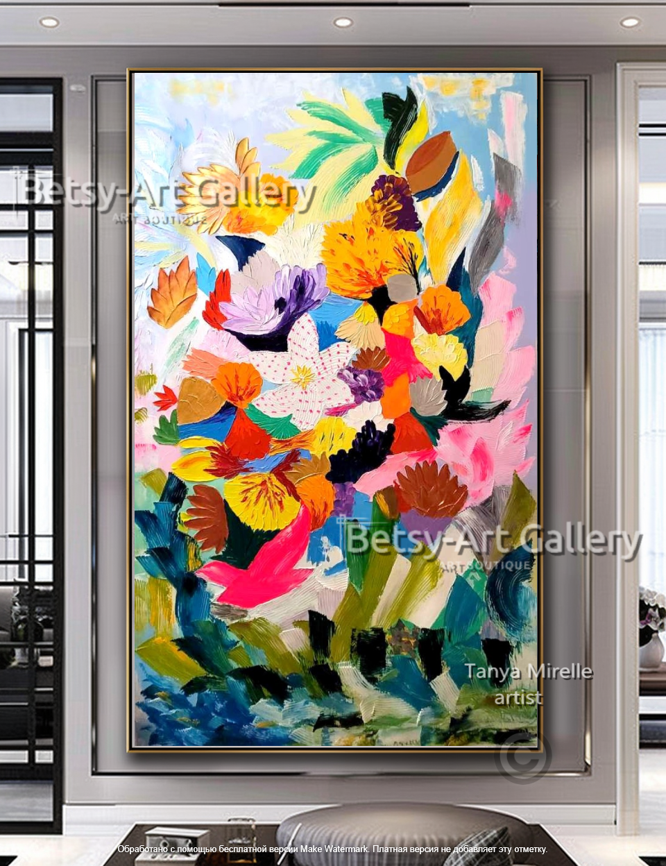 {{ product.title }} canvas artwork by Tanya Mirelle – modern wall decor – original artwork for home, living room, office, or gallery