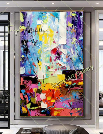 EXTRA LARGE Peinture à l’huile d’empâtement sur toile / Pas de cadre