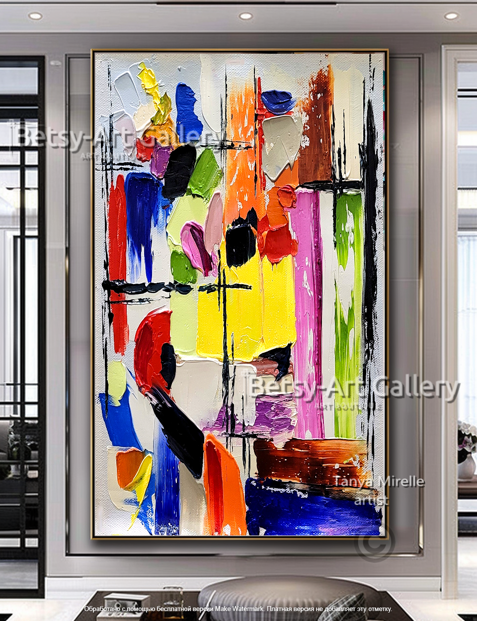 {{ product.title }} canvas artwork by Tanya Mirelle – modern wall decor – original artwork for home, living room, office, or gallery