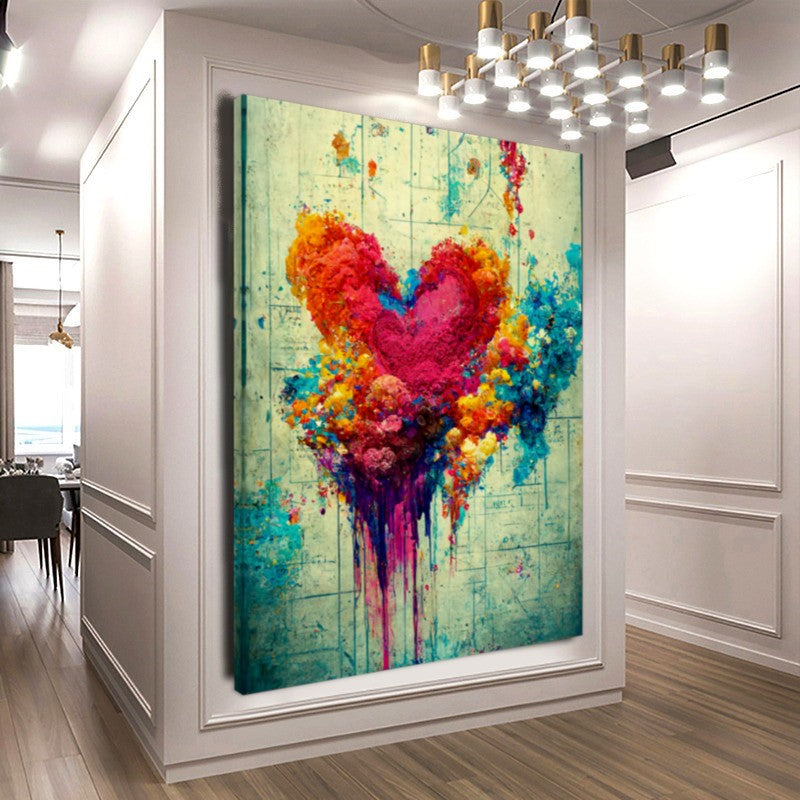 Heart Floral Art Print - Romantic Nature-Inspired Wall Decor