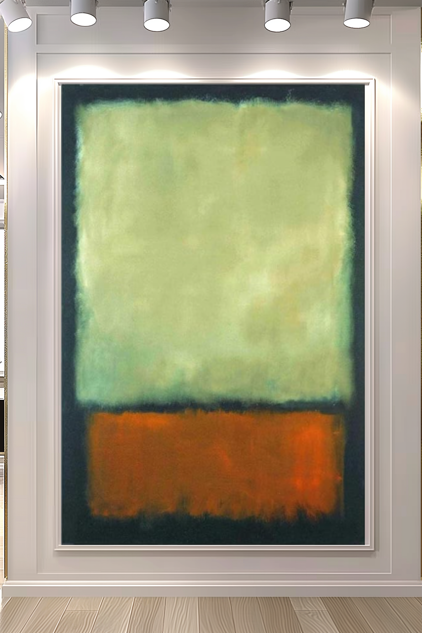 Mark Rothko Art - Large Blue Abstract Oil Painting on Canvas